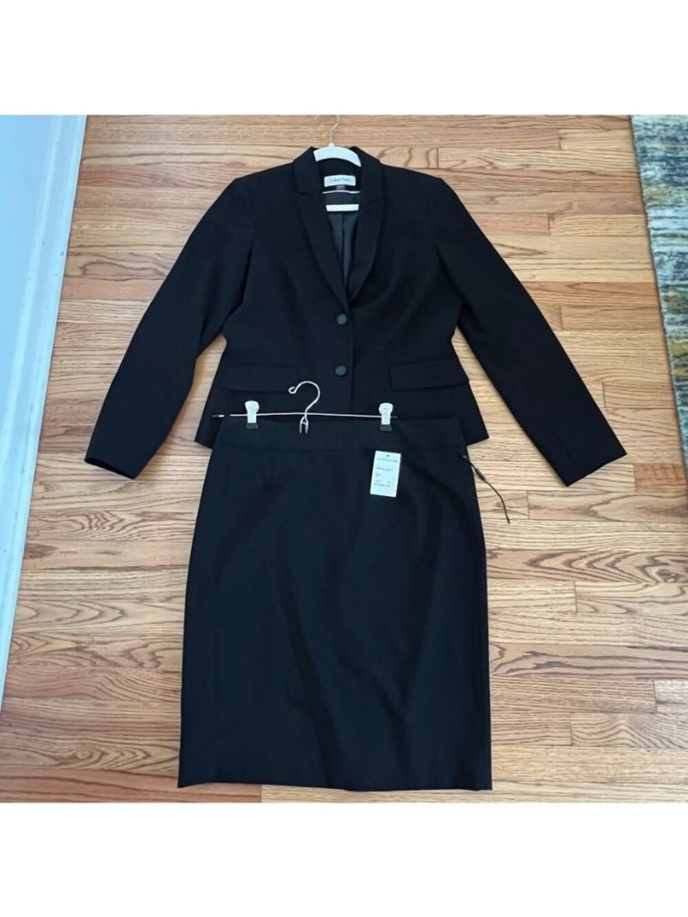 Calvin Klein Women's Sz 12 NWT Black Pencil Skirt Stretch Lined Classic Capsule - Picture 8 of 8